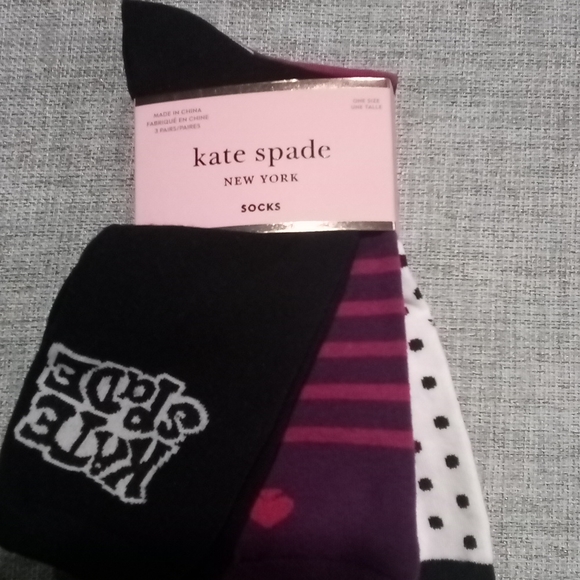 Accessories - 🌞FINAL PRICE 🌞Kate Spade - 3 pair crew socks